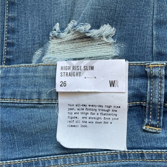 NWT William Rast Jeans High Rise Slim Straight Lagoon Wash Denim Size 26 | 2 NEW - Picture 7 of 13